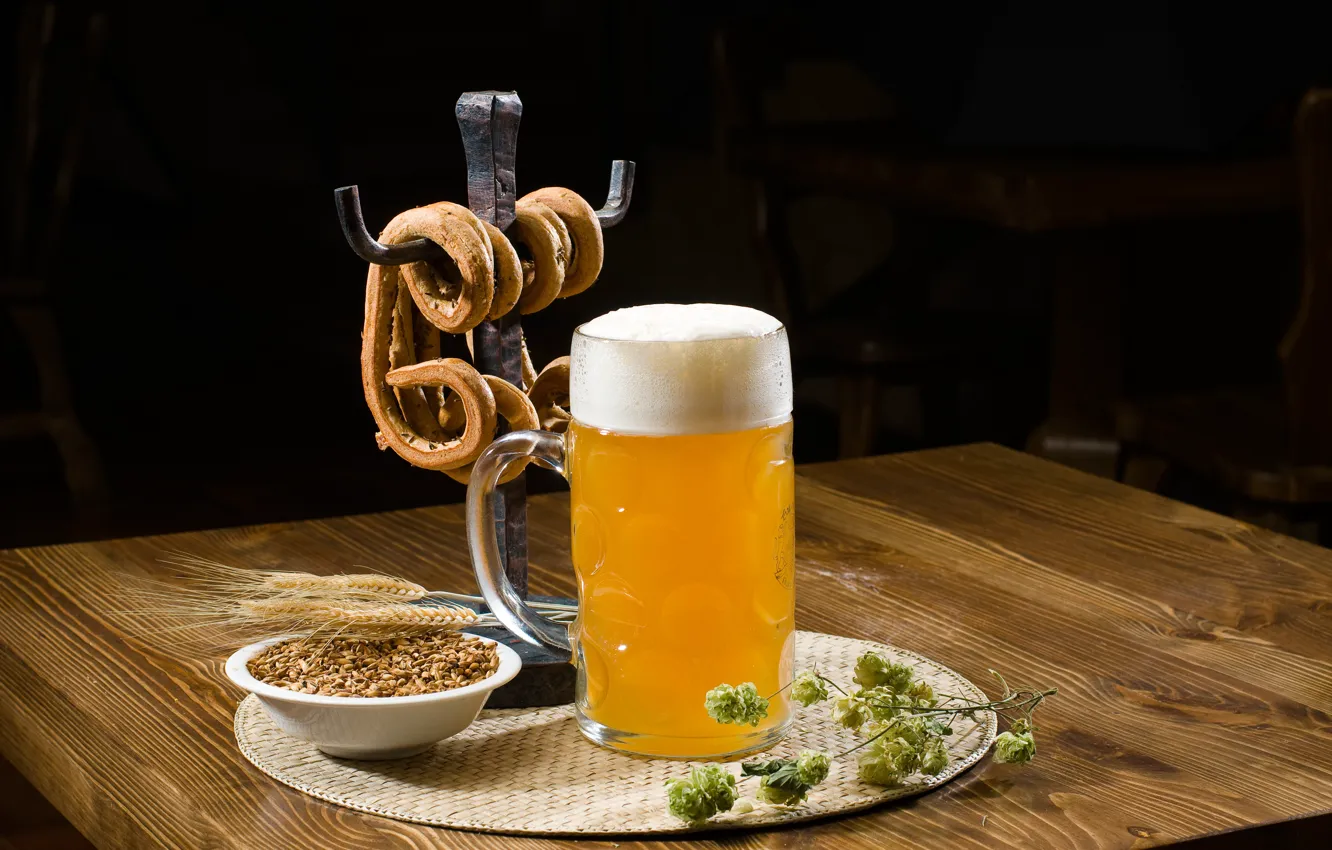 Photo wallpaper beer, alcohol, mug, restaurant, light