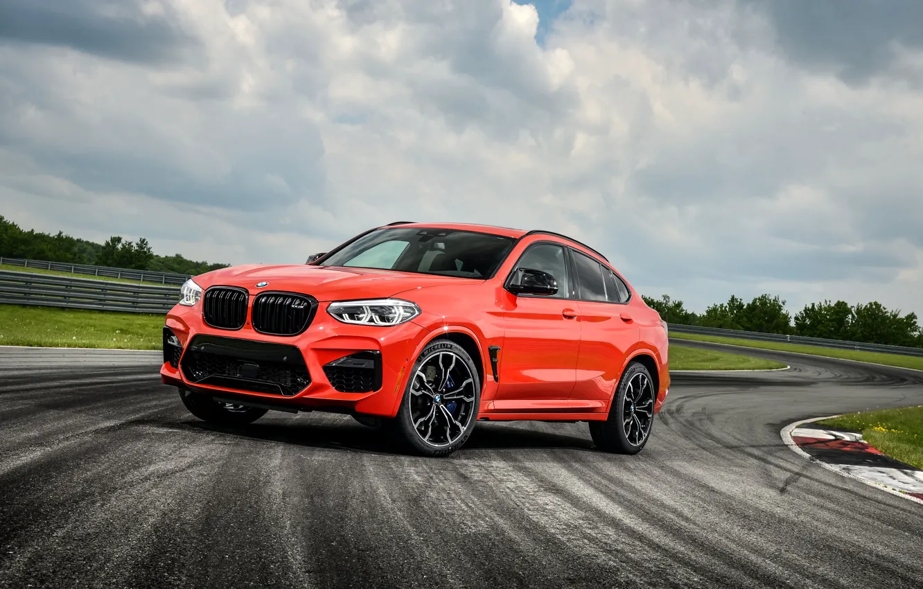 Photo wallpaper BMW, racing track, crossover, Competition, X4 M, 2020