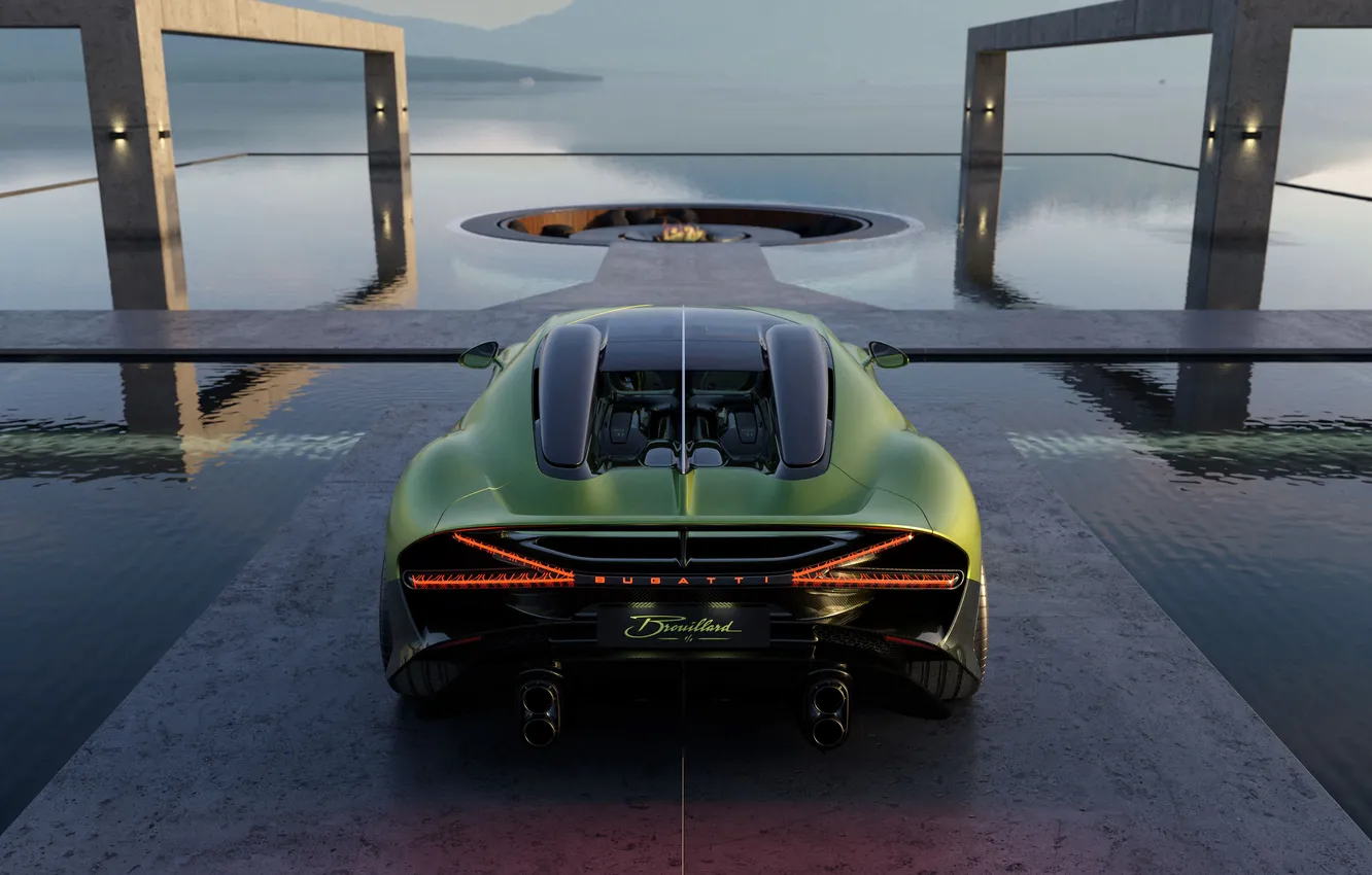 Photo wallpaper coupe, Bugatti, Coupe, hypercar, Hypercar, the only instance, brouillard, 2025