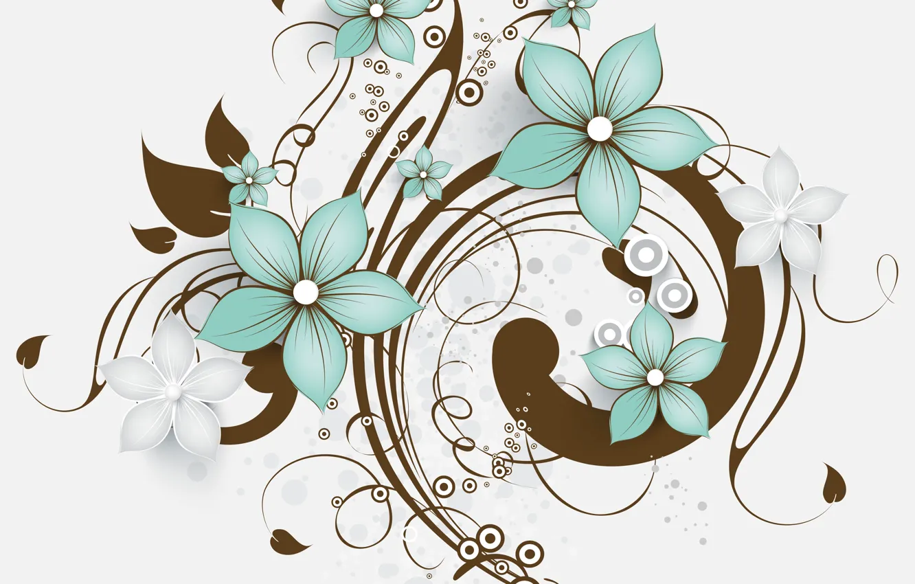 Photo wallpaper flowers, background, pattern, texture