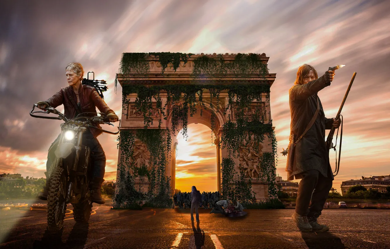 Photo wallpaper The Walking Dead, Daryl, Dixon, the book of carol sea