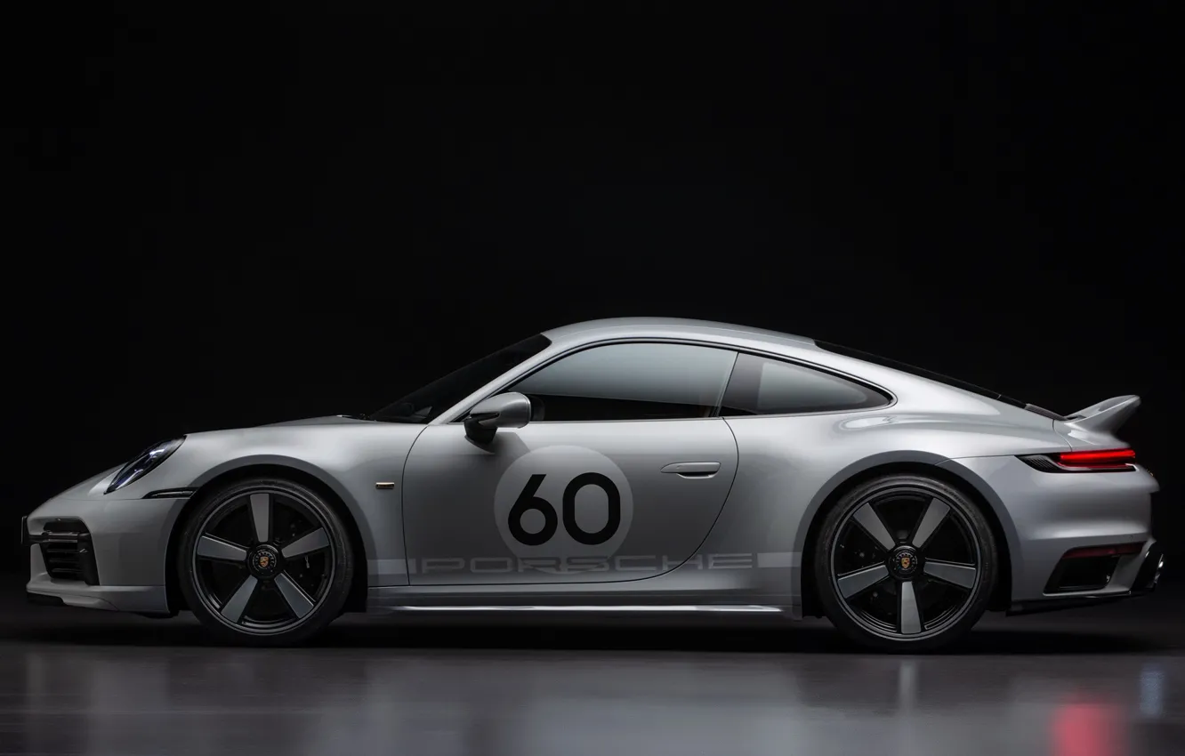 Photo wallpaper Porsche 911, the view from the side, Sport Classic, 2022