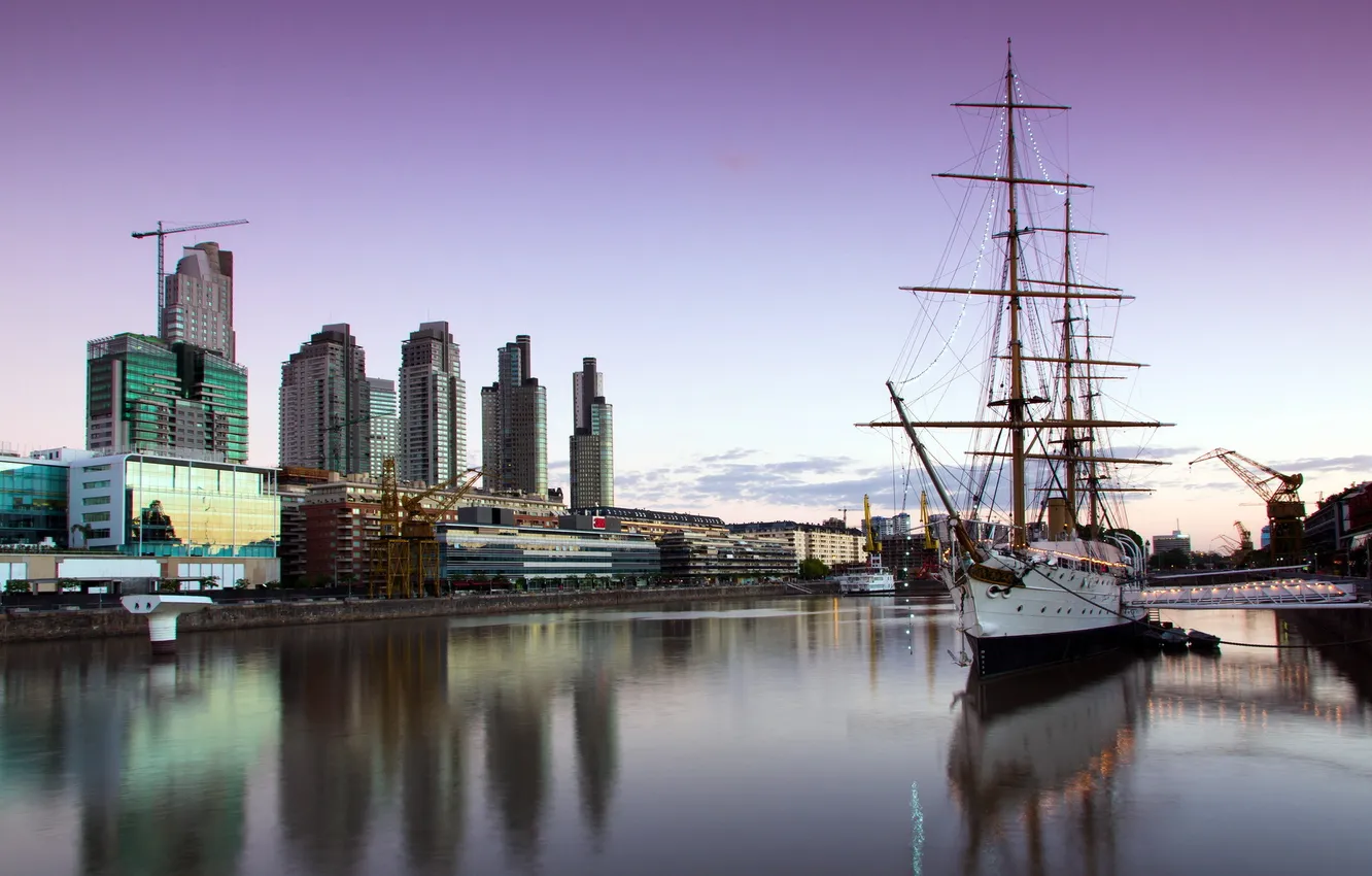 Photo wallpaper ship, Argentina, Buenos Aires, Piñeyro