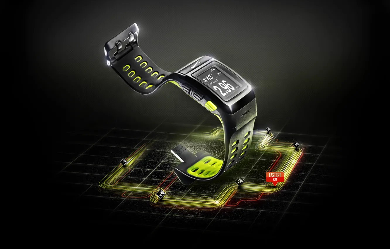 Photo wallpaper watch, hi-tech, Nike, watch, TomTom
