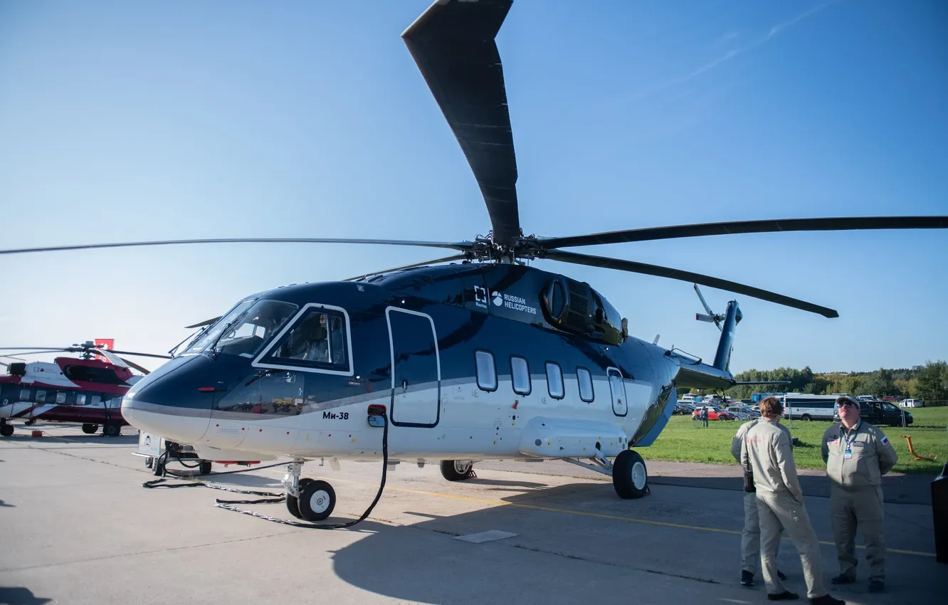 Photo wallpaper aviation, pilot, helicopter, mi 38, Mi-38