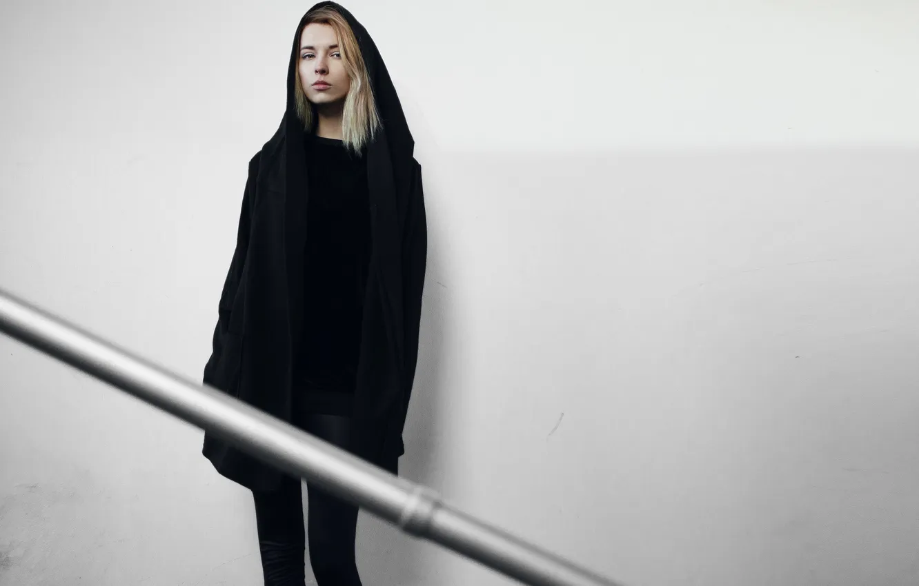 Photo wallpaper girl, handrails, girl, woman, Julie Resh