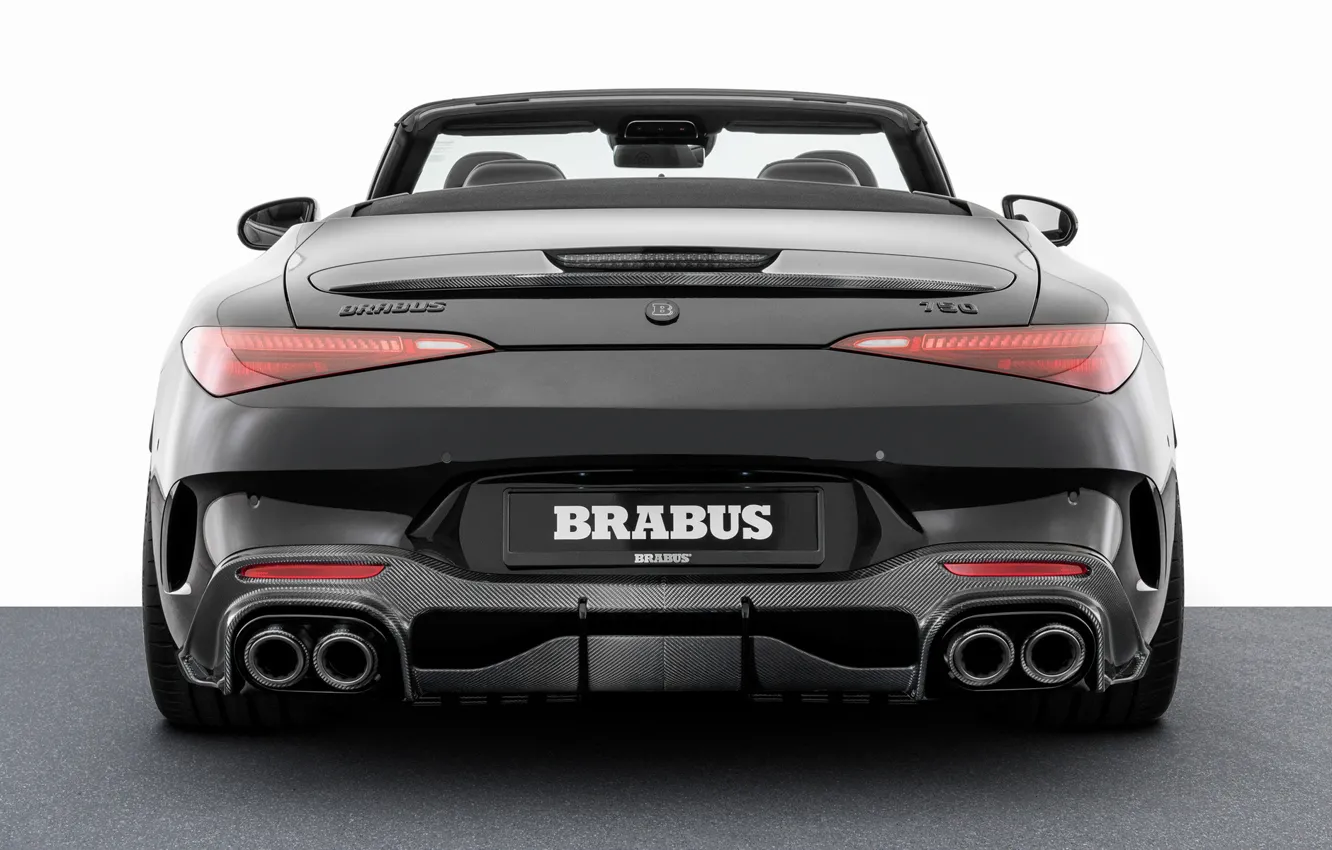 Photo wallpaper black, Mercedes, Brabus, rear view, BRABUS, 2023, 1 of 25, Mersedes SL