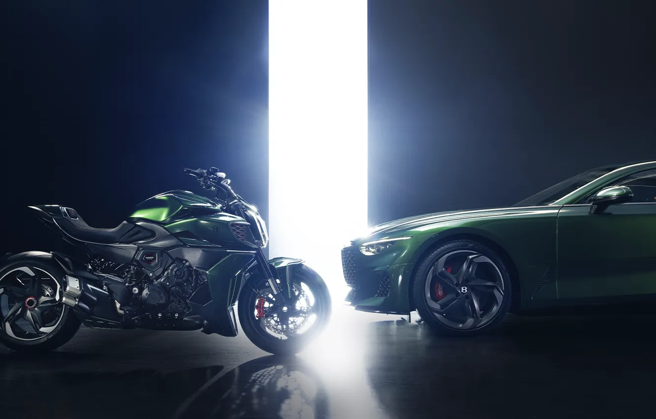 Photo wallpaper car, Bentley, motorcycle, Limited Edition, Ducati Diavel