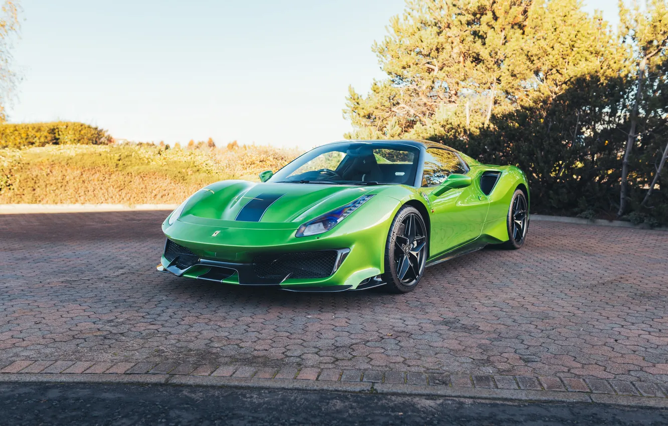 Photo wallpaper Ferrari, 488, 2020, Ferrari 488 Pista Spider Tailor Made
