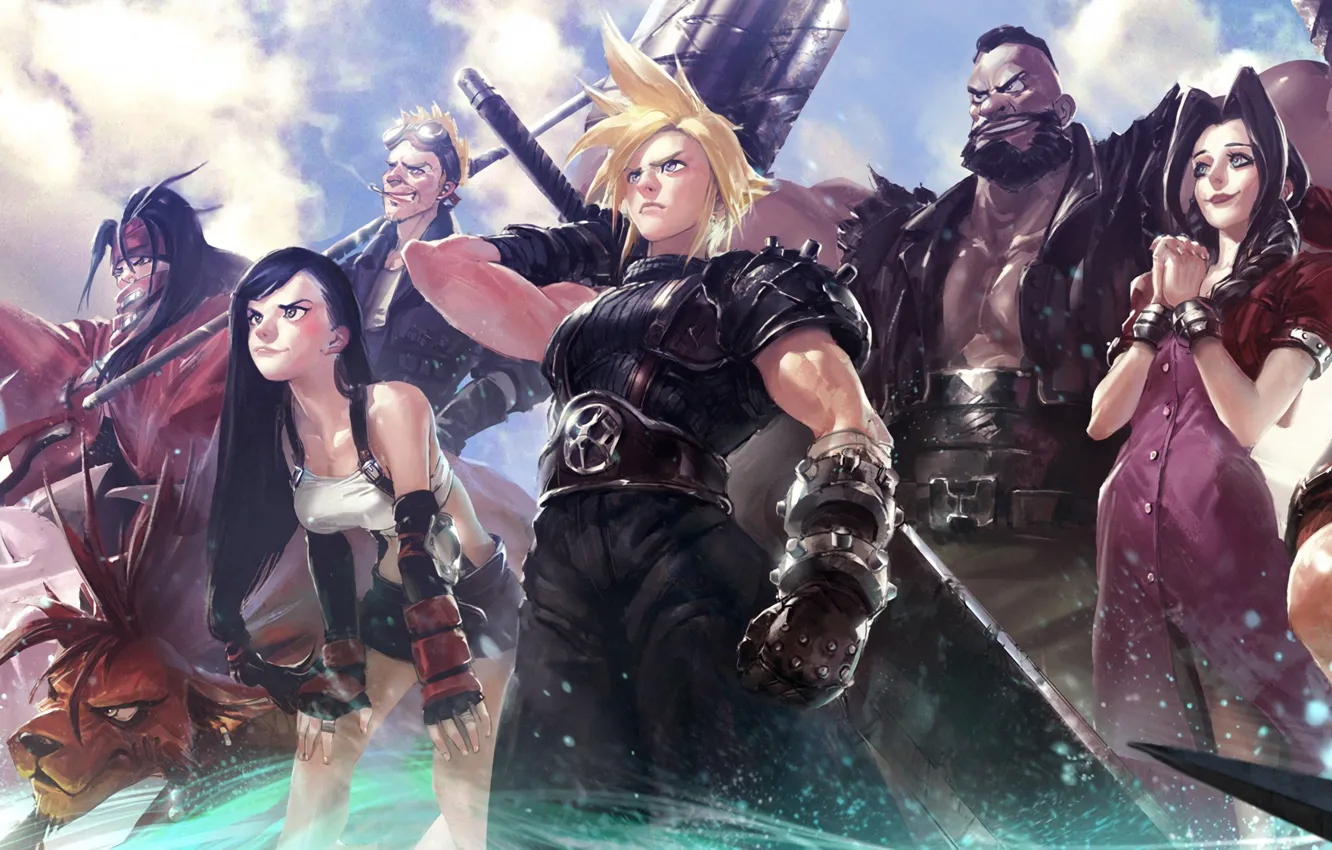 Photo wallpaper sword, game, Final Fantasy, final fantasy XII, sky, nothing, cloud strife, cloud