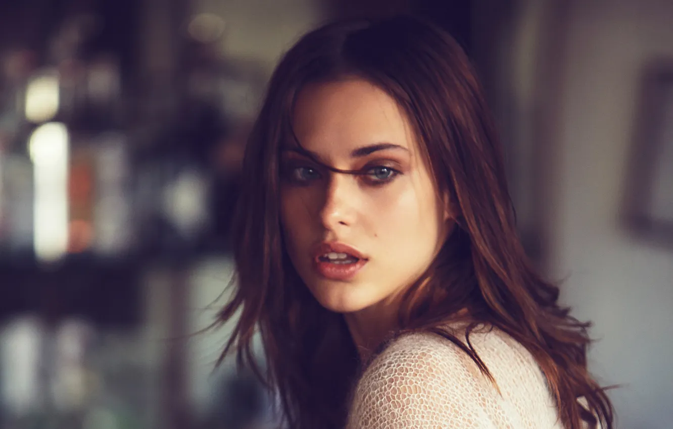 Photo wallpaper look, face, model, hair, lips
