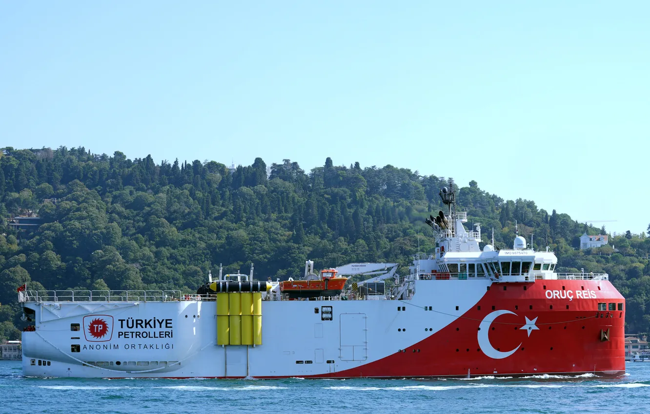 Photo wallpaper Turkey, Oruç Reis, seismic survey ship