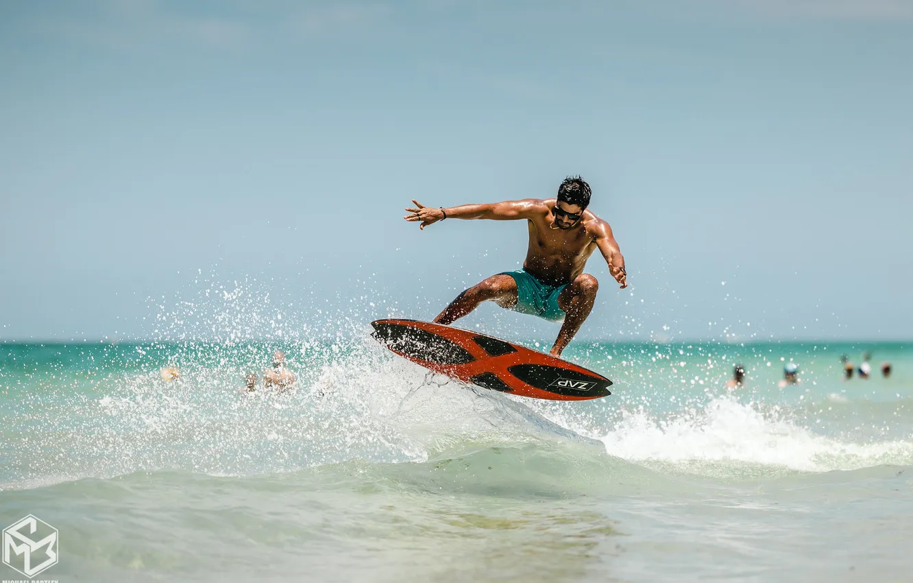 Photo wallpaper sea, surf, flyboard, Watersports
