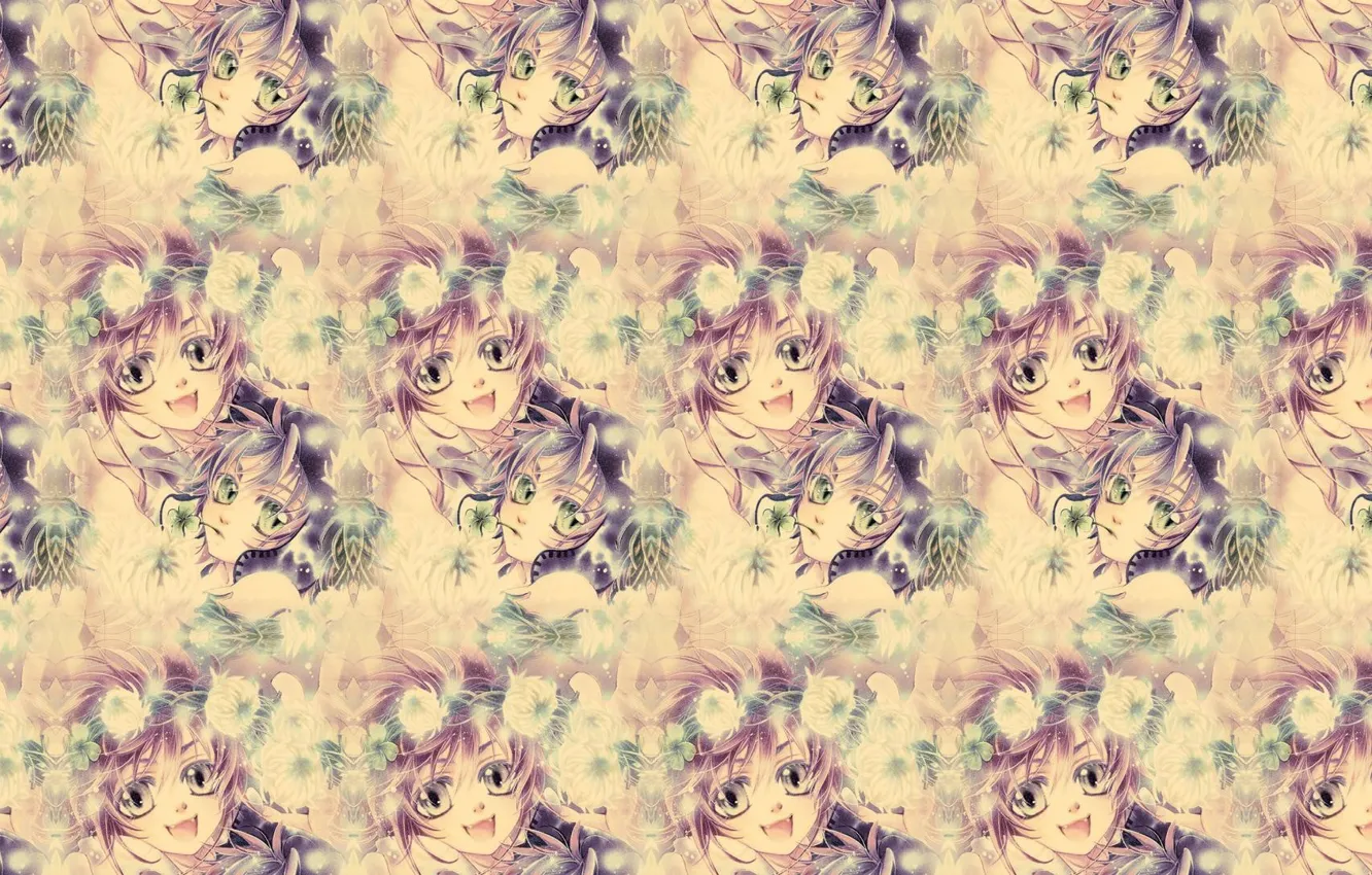 Photo wallpaper texture, anime, art, guy