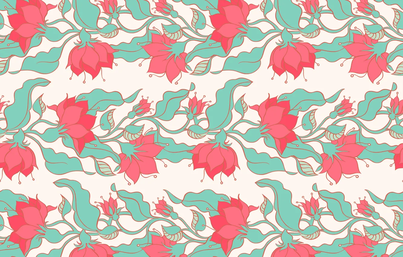 Photo wallpaper flowers, background, vector, texture, pink, melazerg