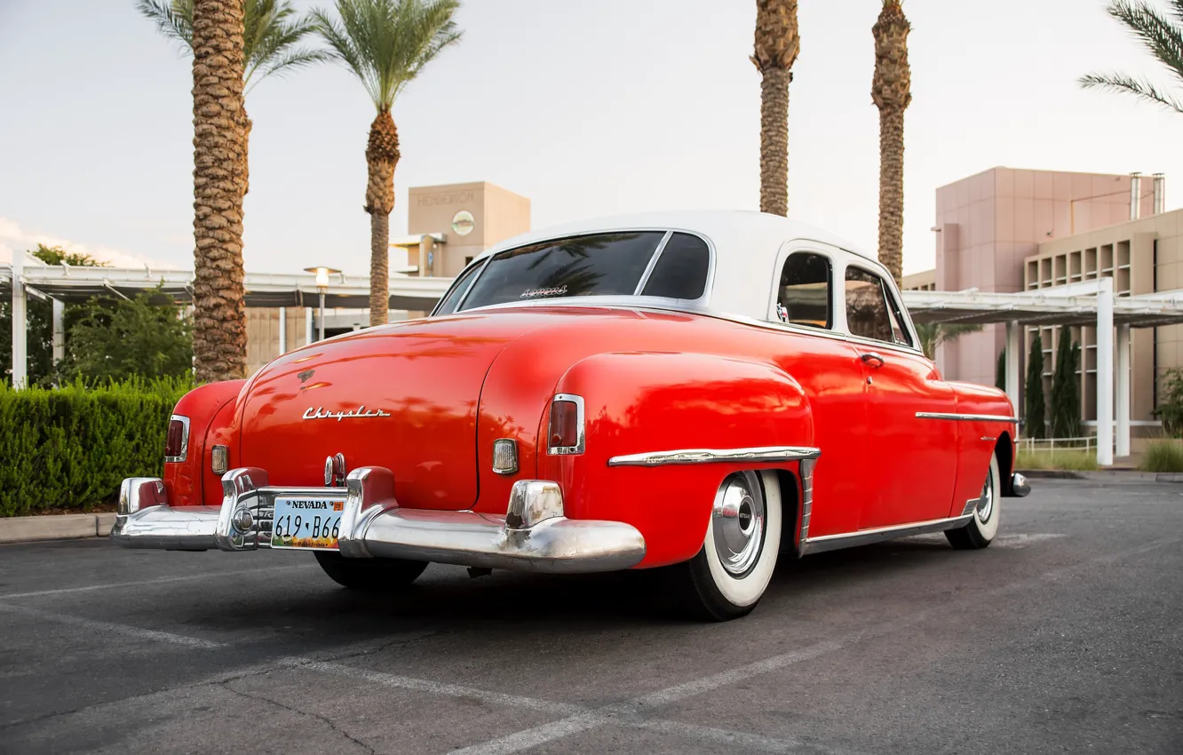 Photo wallpaper red, design, Chrysler, 1950