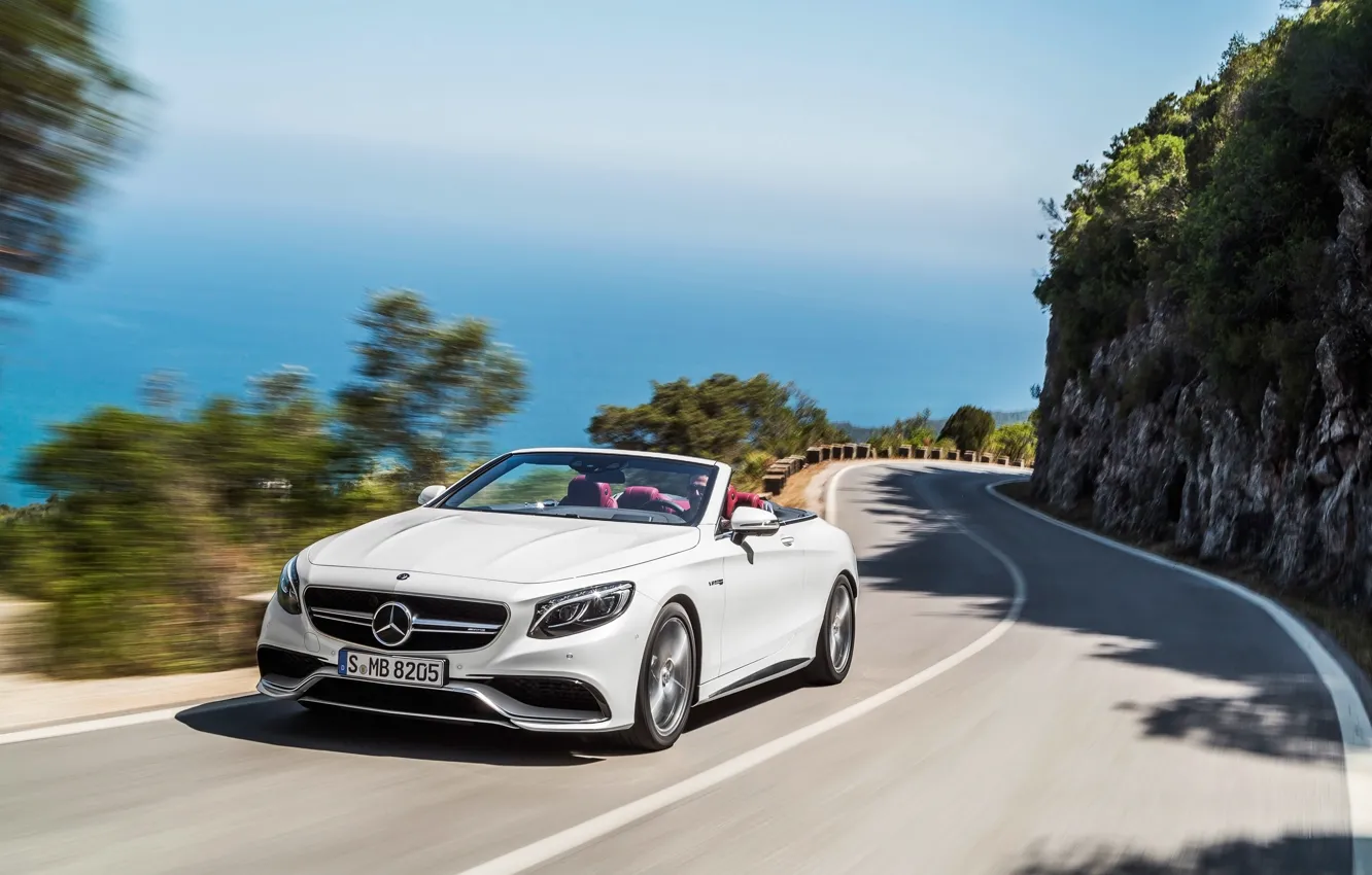 Photo wallpaper Mercedes, AMG, 2016, cabriolet-wide, s-63
