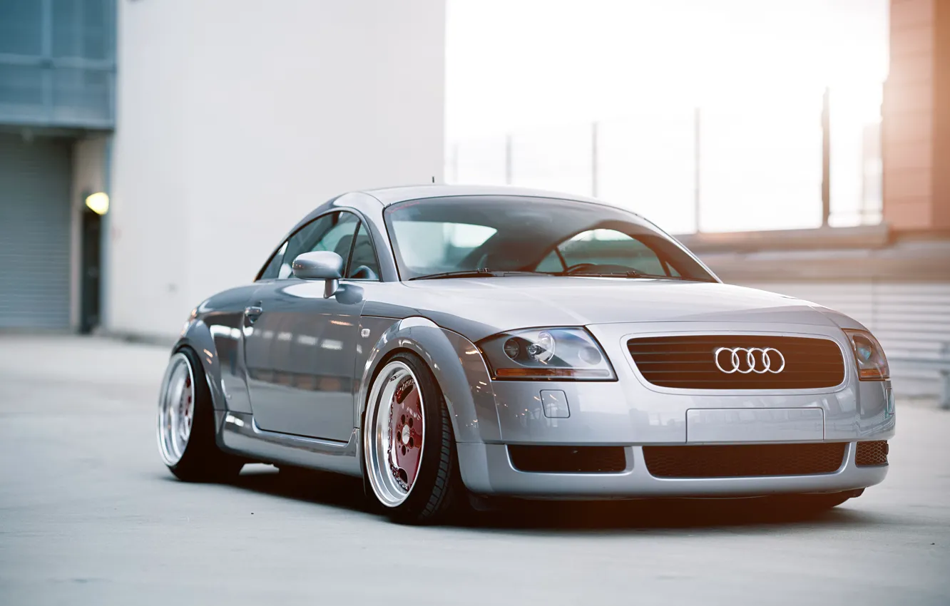 Photo wallpaper Audi, Audi, silver, stance