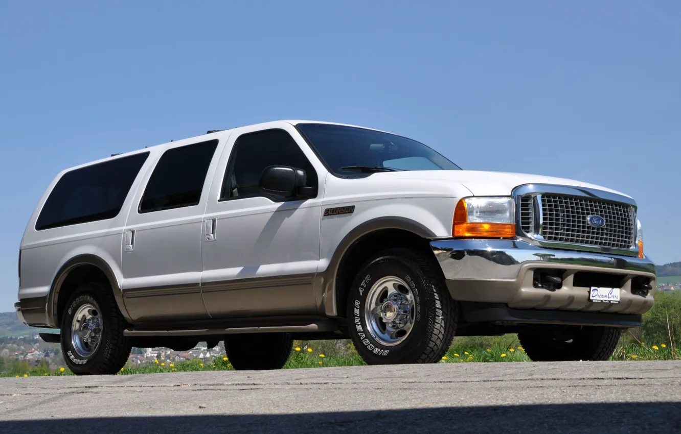 Photo wallpaper white, jeep, white, ford, Ford, excursion