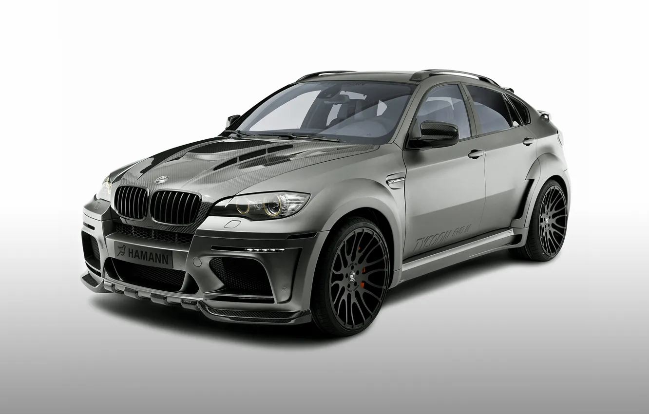 Photo wallpaper BMW, BMW, black background, Hamann, X6 M, E71