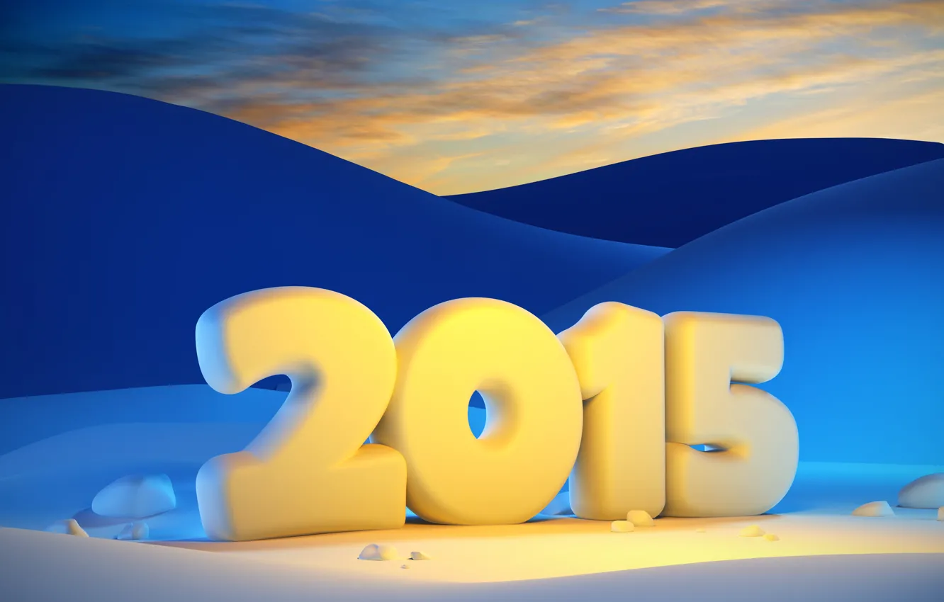Photo wallpaper winter, light, snow, night, New year, New Year, Happy, 2015
