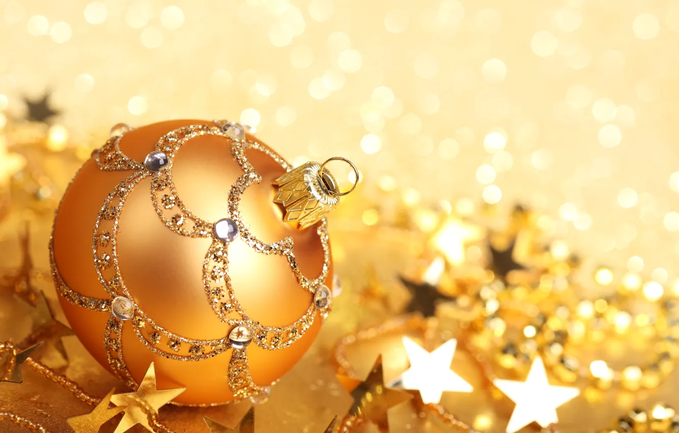 Photo wallpaper winter, patterns, toy, ball, sequins, New Year, Christmas, the scenery