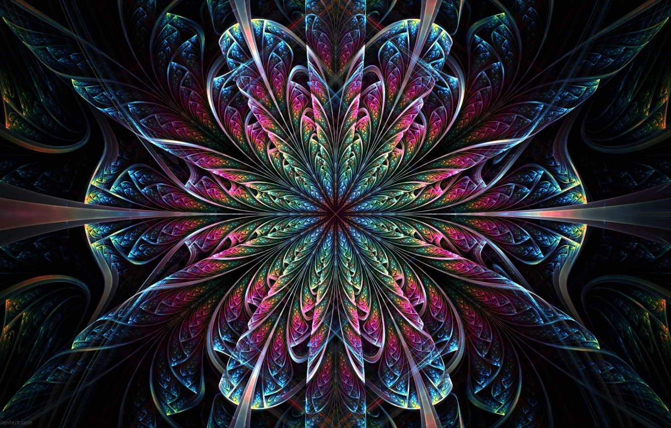 Photo wallpaper flower, pattern, symmetry