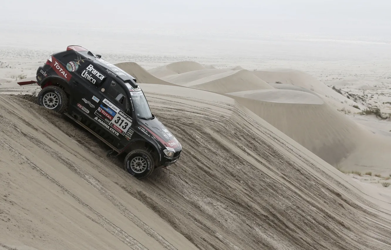 Photo wallpaper sand, black, desert, BMW, dunes, jeep, Rally, Dakar