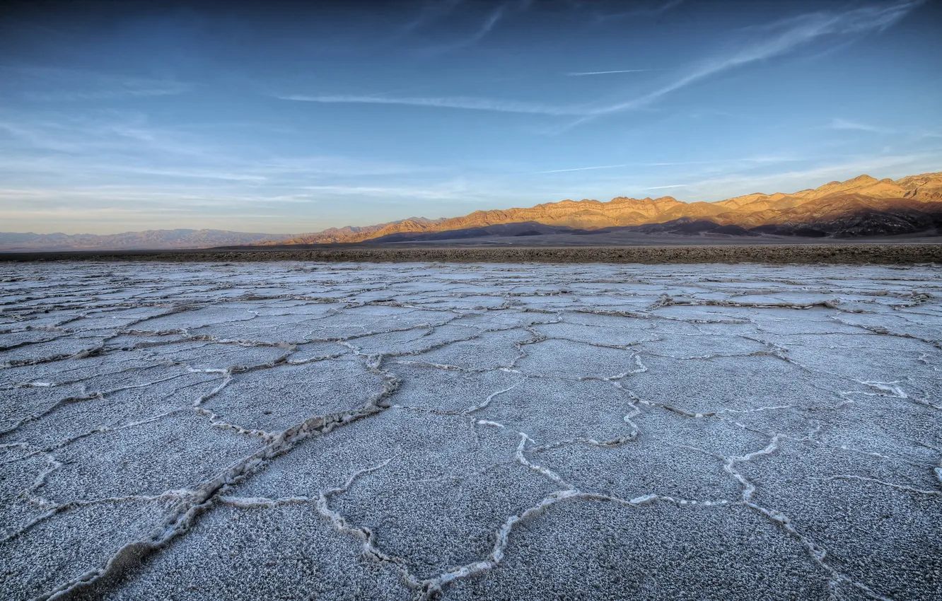 Photo wallpaper United States, California, Badwater Sunset