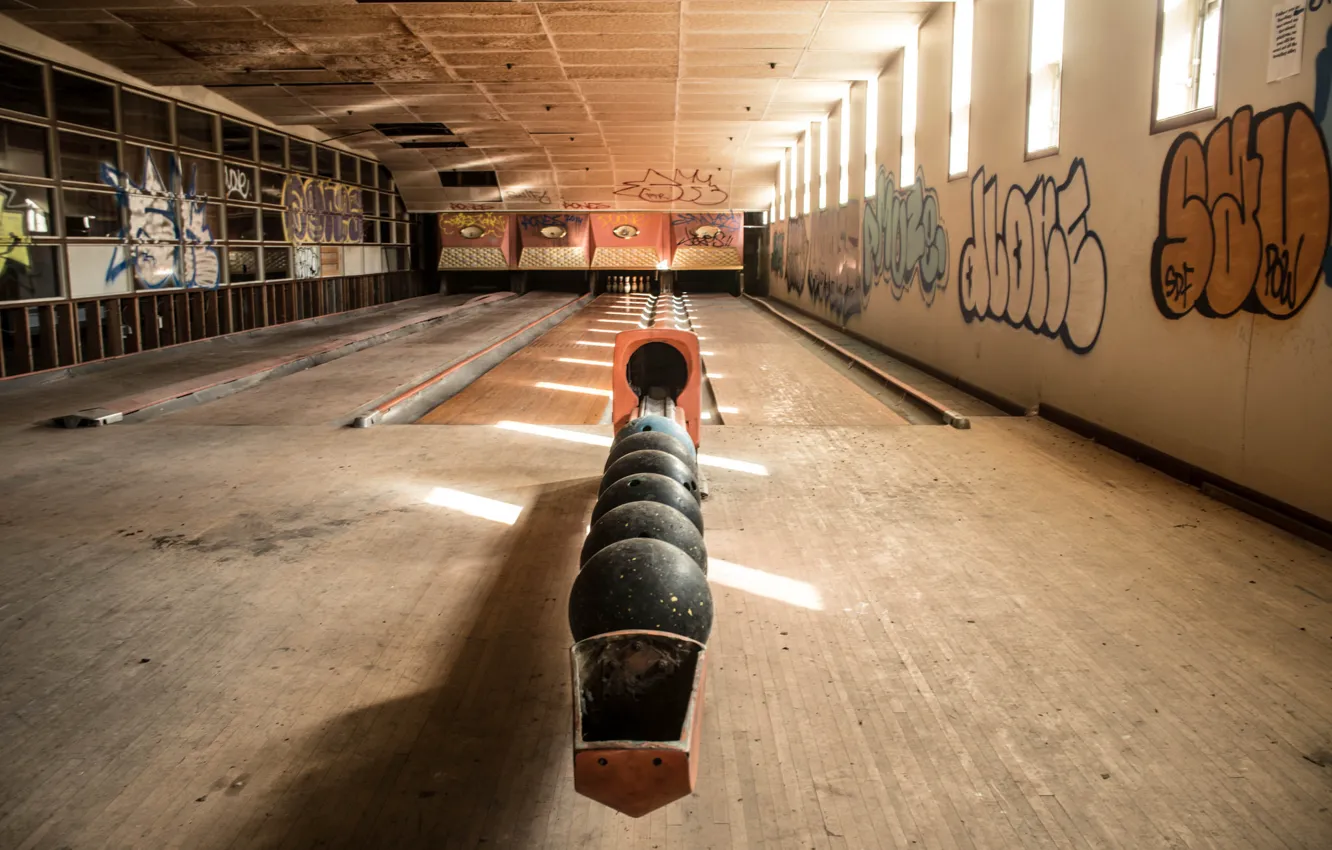 Photo wallpaper sport, hall, bowling