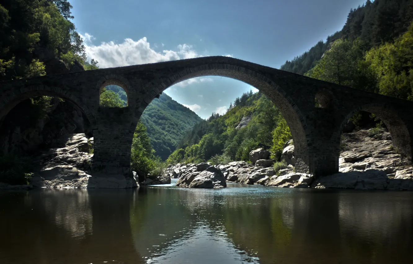 Photo wallpaper wallpaper, bridge, building