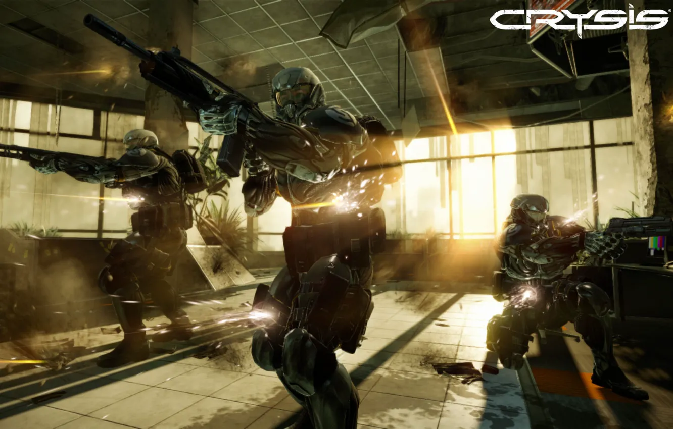 Photo wallpaper Crysis 2, nanosuit, special forces, nanosuit