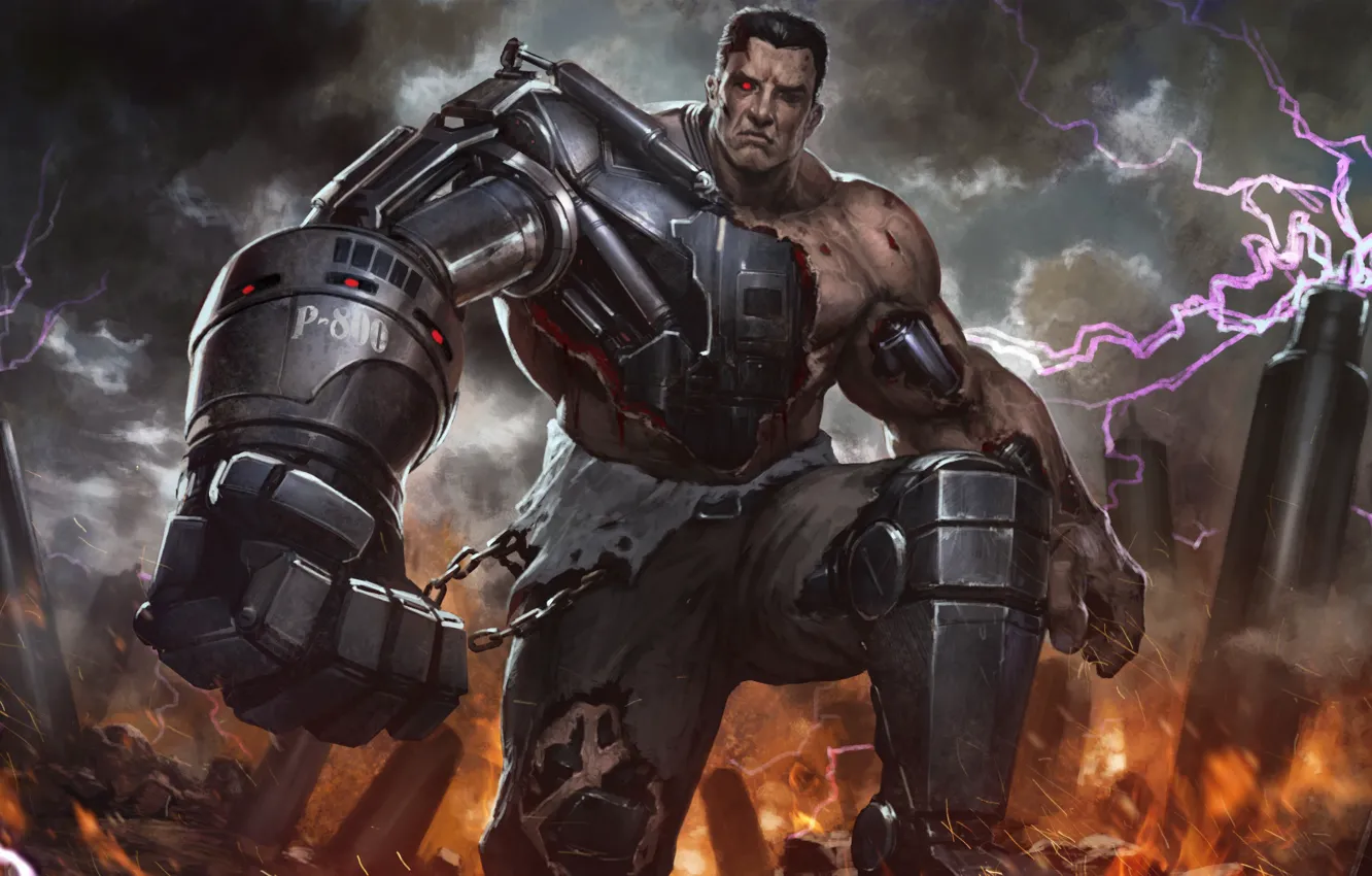 Photo wallpaper robot, hon, cyborg, Heroes of Newerth, pebbles, P-800