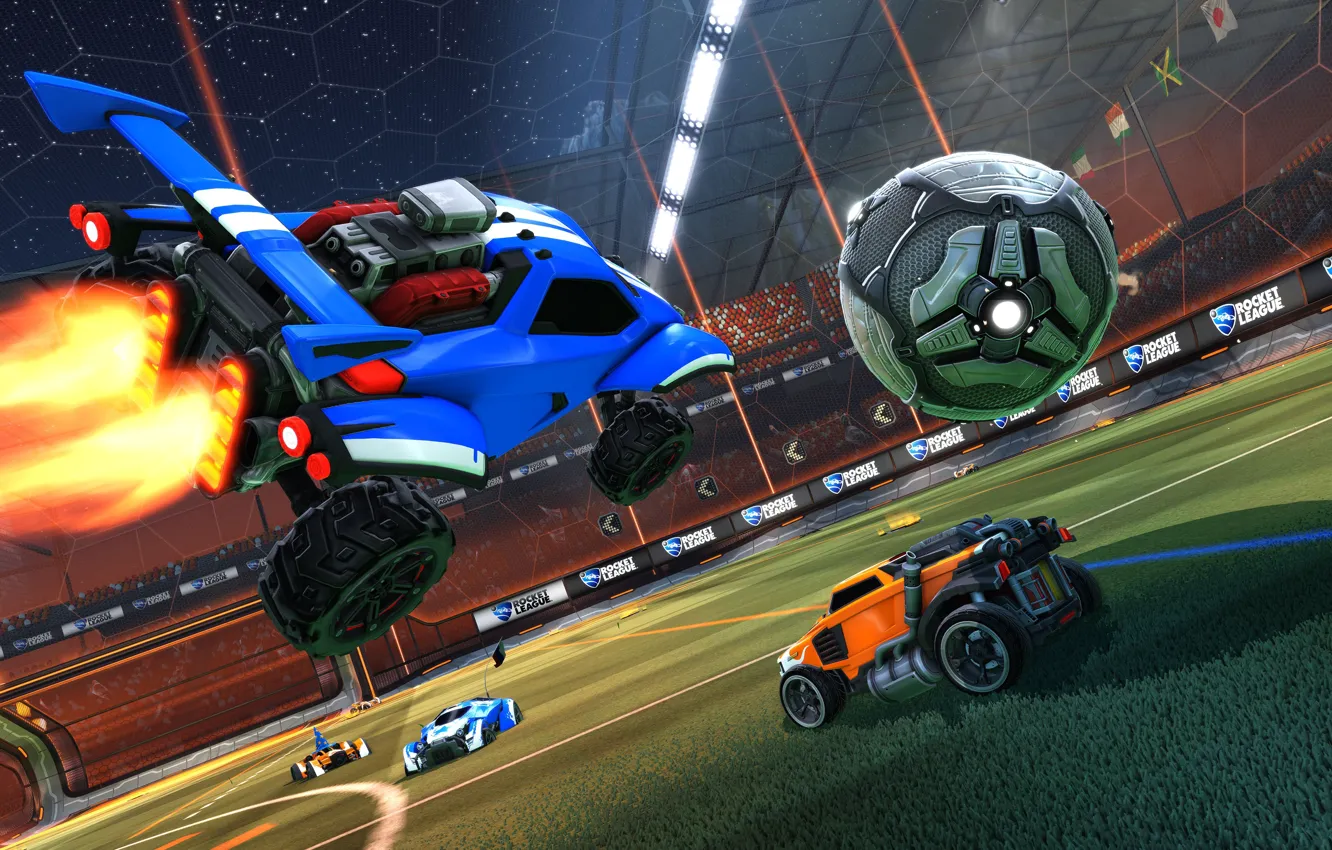 Photo wallpaper game, RocketLeague, Videogame, Footbool
