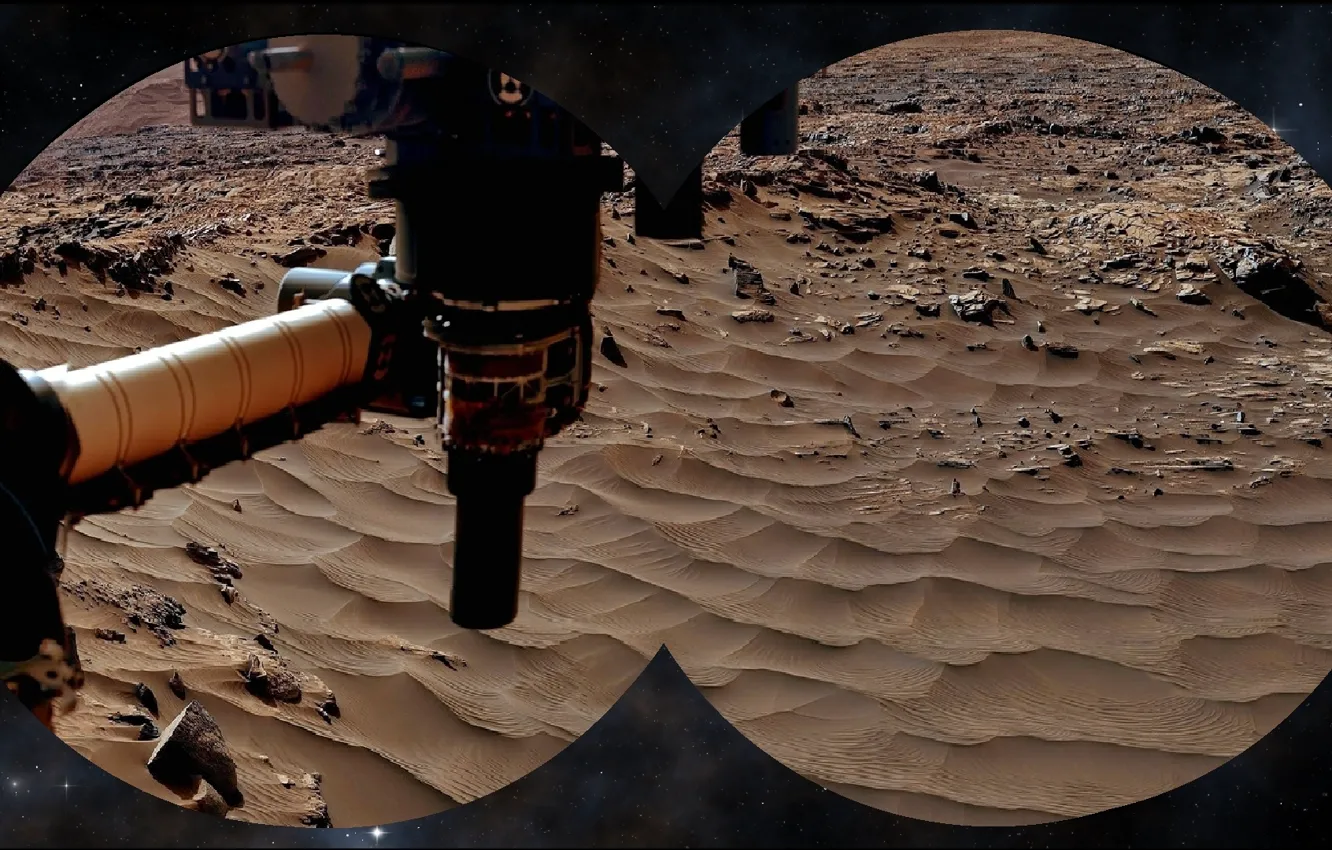 Photo wallpaper Space, Planet, oops, Mars, Curiosity, Look, Control