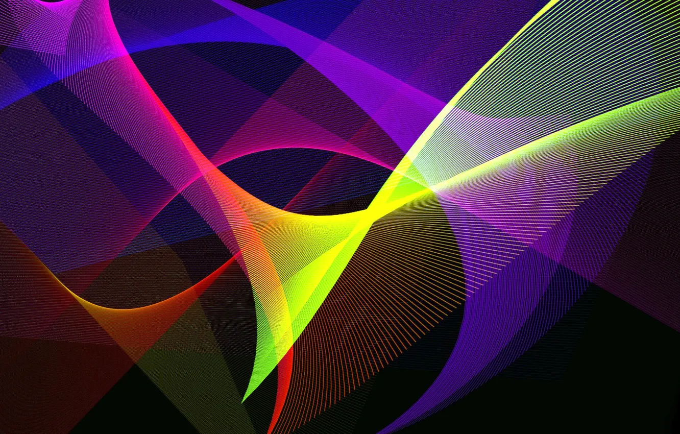 Photo wallpaper light, line, color, the volume, touch