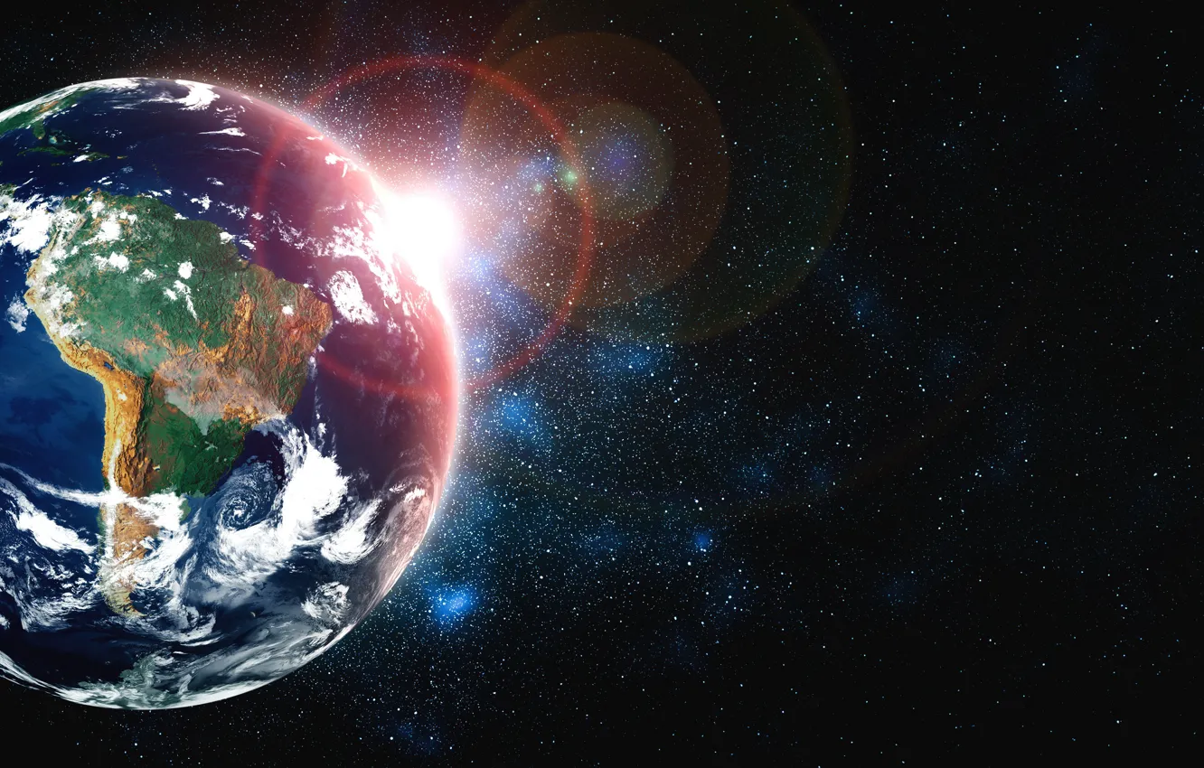 Photo wallpaper stars, earth, the universe, planet, South America