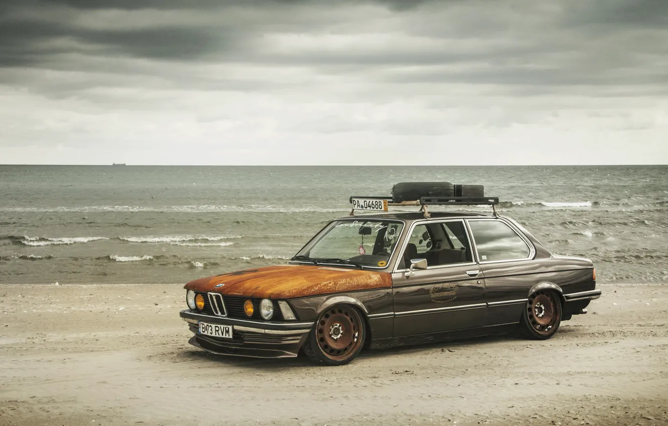 Photo wallpaper BMW, tuning, stance, e21