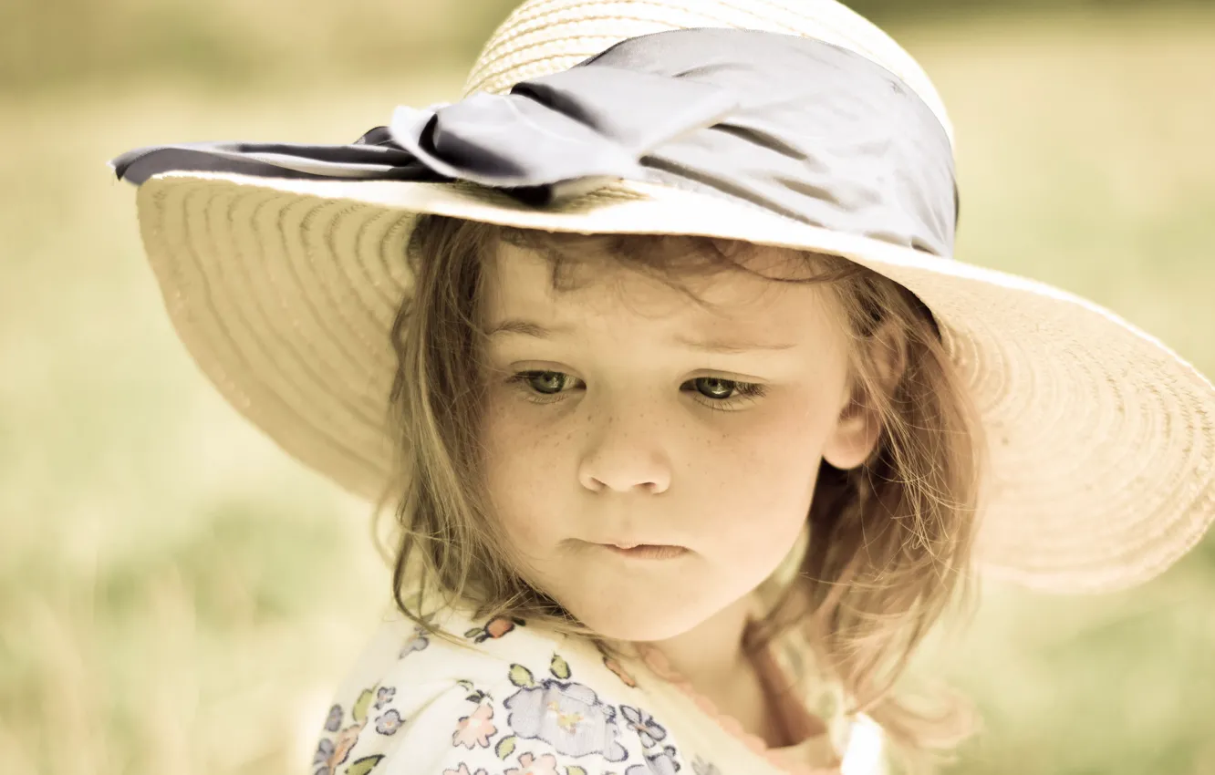 Photo wallpaper portrait, girl, hat