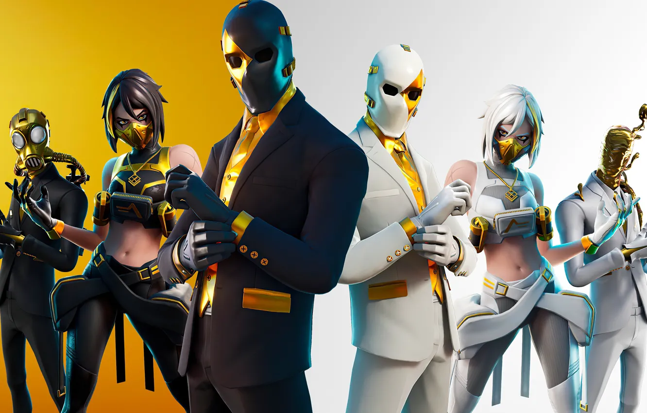 Photo wallpaper the game, mask, game, characters, Epic Games, Character, black clothes, Fortnite