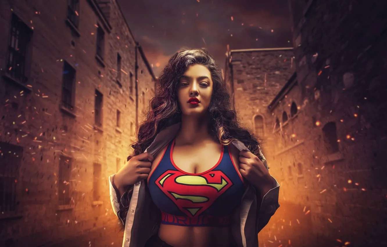 Photo wallpaper girl, hot, sexy, eyes, smile, beautiful, figure, model