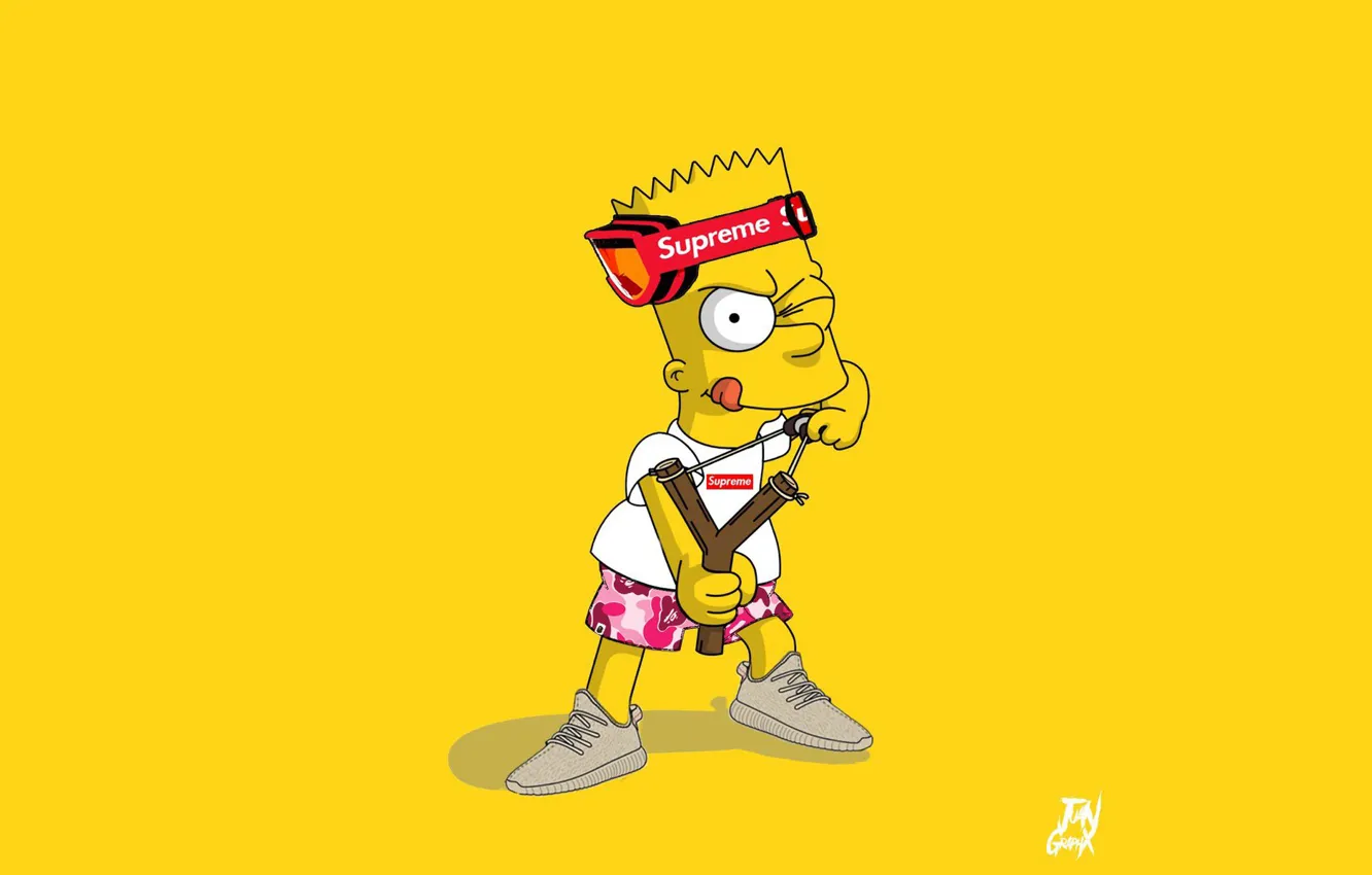 Photo wallpaper figure, cartoon, The simpsons, art, show, Simpsons, Bart, characters