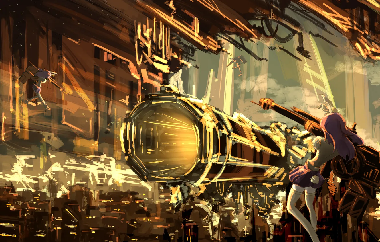 Photo wallpaper girl, weapons, art, ears, touhou, ponytail, nairo, aozora0419