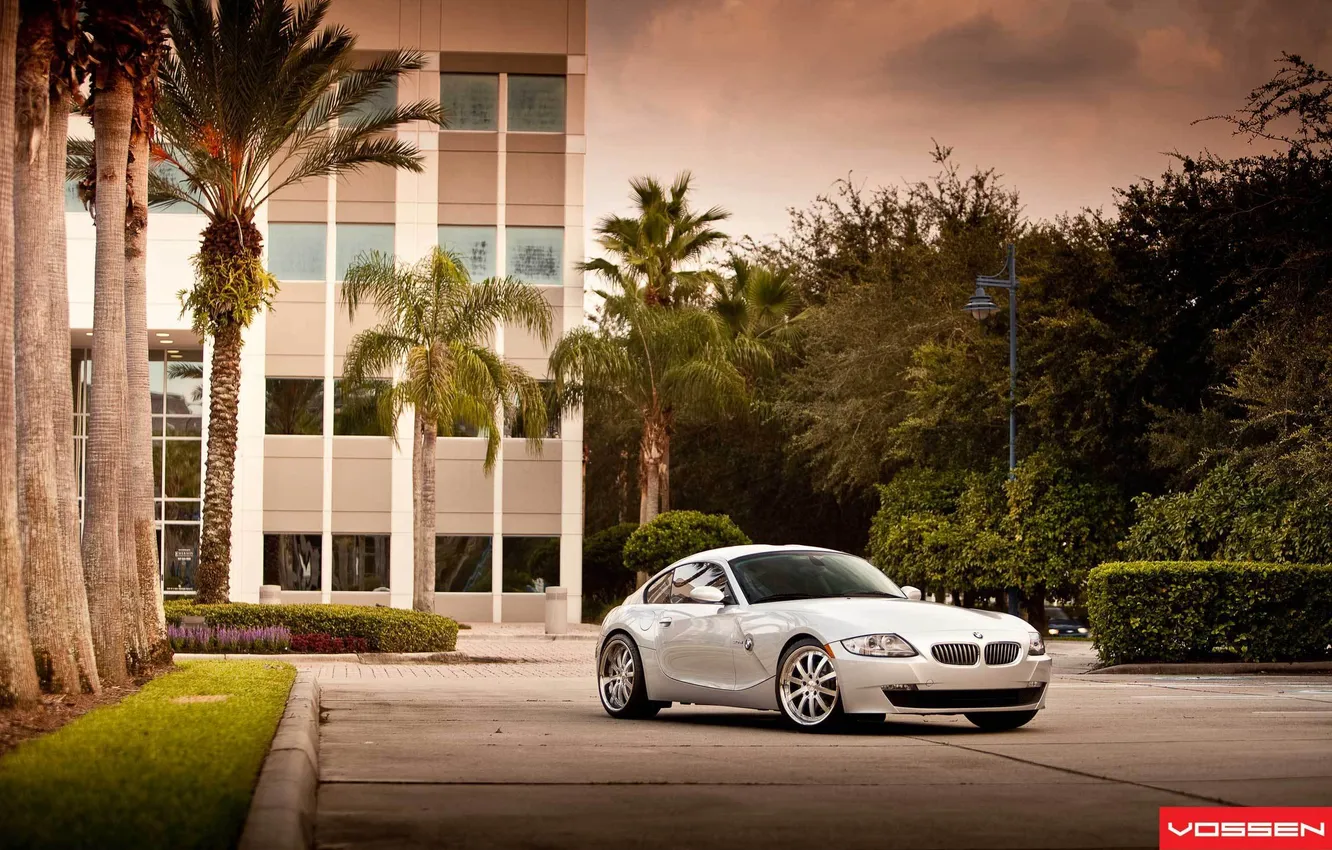 Photo wallpaper building, Parking, BMW Z4, Vossen Wheels