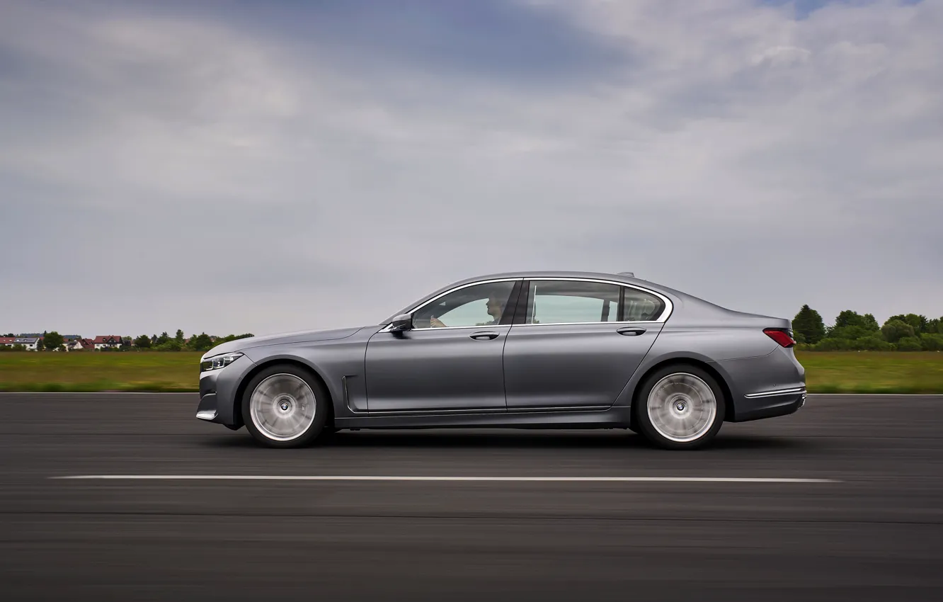 Photo wallpaper BMW, sedan, side, 7-Series, four-door, G12, G11, 2020