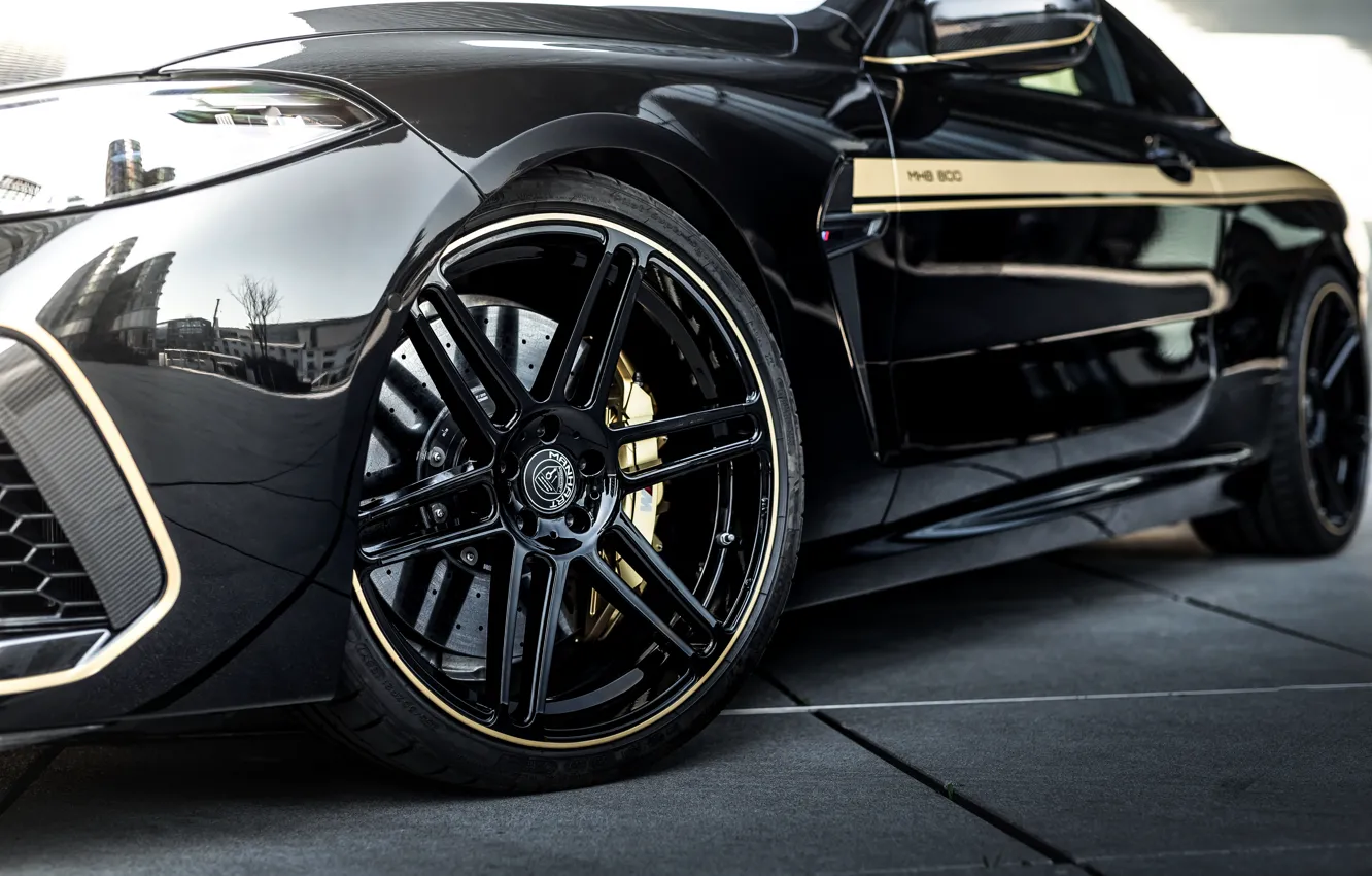 Photo wallpaper black, tuning, coupe, wheel, BMW, disk, Manhart, 2020