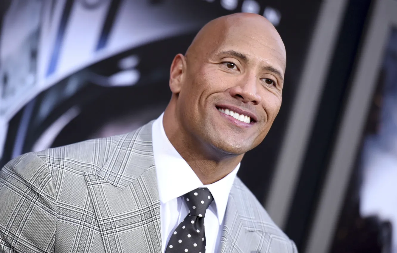 Photo wallpaper look, pose, smile, actor, wrestler, Dwayne Johnson, Dwayne Johnson, film producer