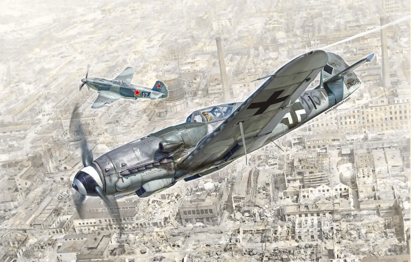 Photo wallpaper Germany, fighter, the Wehrmacht, Luftwaffe, Messerschmitt Bf 109K-4, Gianluca Capaldo
