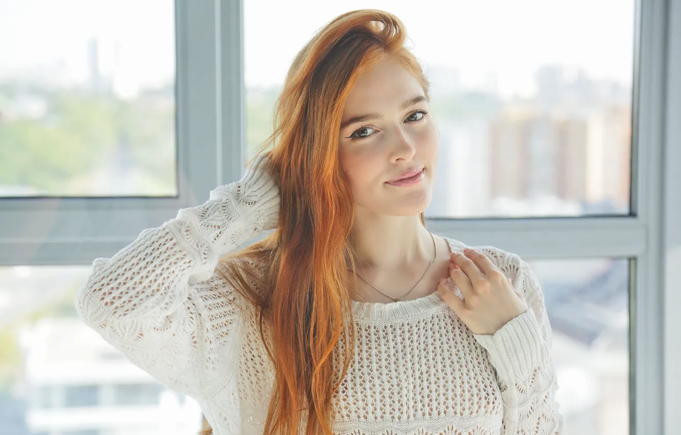 Photo wallpaper eyes, look, girl, face, sexy, smile, sweetheart, model