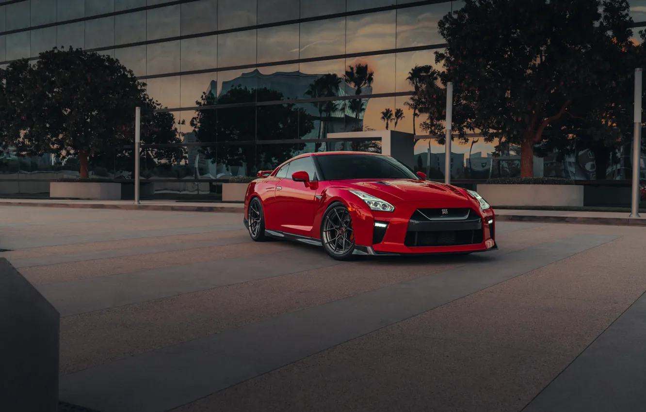 Photo wallpaper GTR, Japan, Nissan, R35, RED, Sight